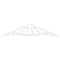 Ekena Millwork Pitch Wagon Wheel Architectural Grade PVC Gable Pediment, 72"W x 15"H x 1"P (5/12) GPP072X015X100WAG - alternate 4